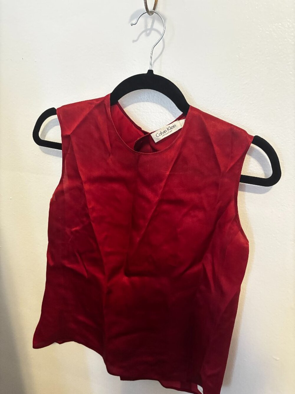 Calvin Klien Silk Red Top
